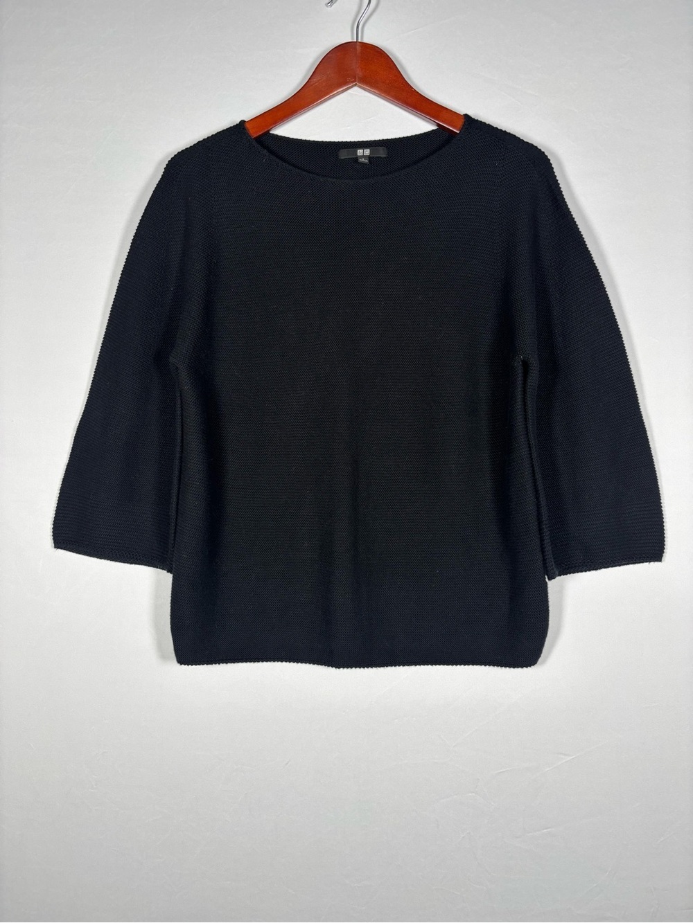 Uniqlo 3D knitted Classic Pullover Sweater Black Size Small - Picture 3 of 9